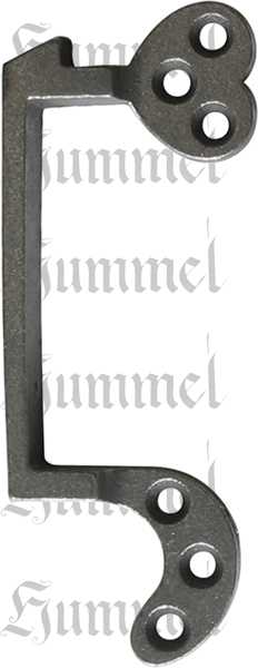 Kastenschloss mit Nachtriegel, Buntbart, Mauskastenschloss, Eisen blank, DIN rechts, auswärts, Dornmaß: 60mm, hebende Falle Bild 2